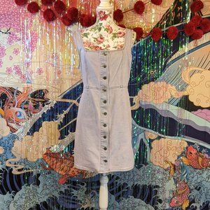 Vylette Denim Overall Skirt - Size XL